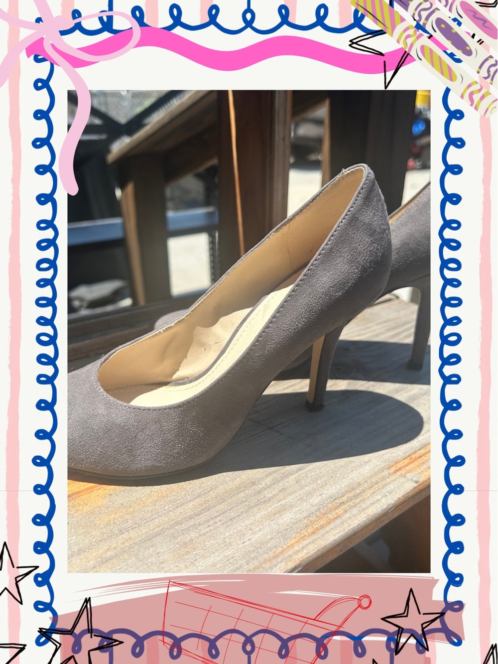 Elegant Gray Women's Heels